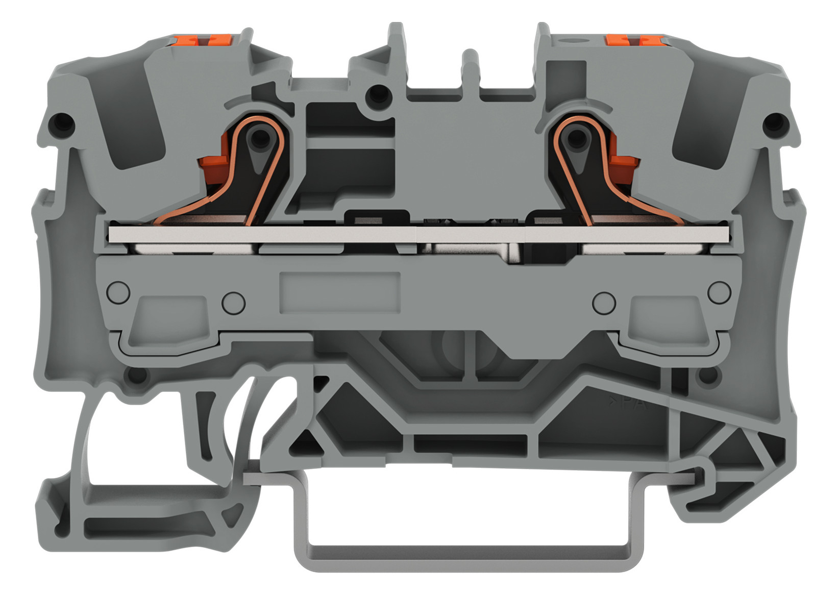 100St. WAGO 2206-1201 mit Druecker 6 mm¦, grau