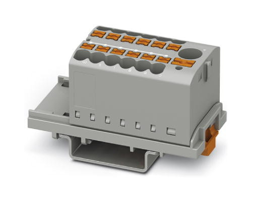 8St. Phoenix PTFIX 6/12X2,5-NS35 GY Verteilerblock Block mit senkrechter Ausrichtung und integrierter Einspeisun