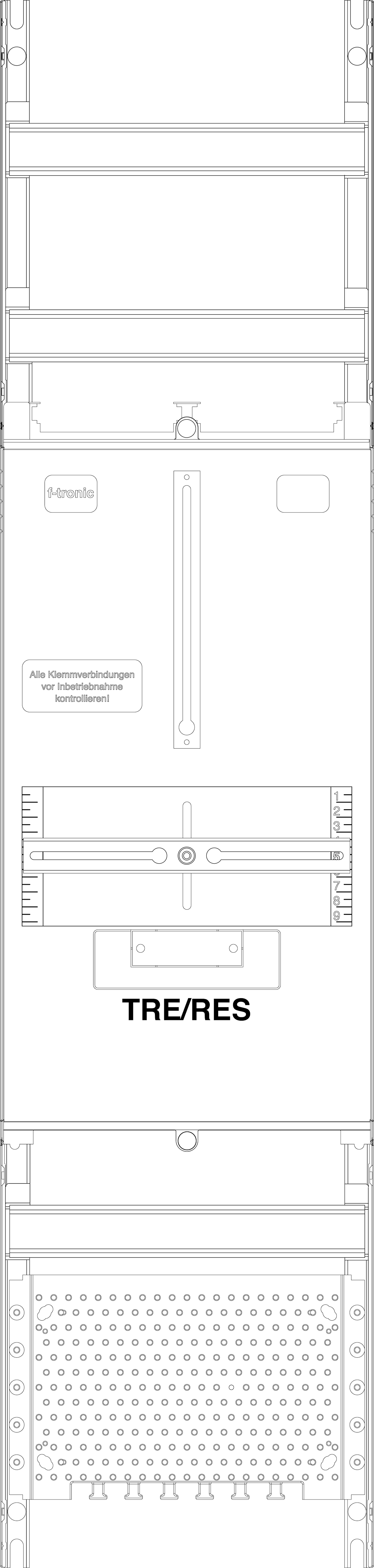 1St. F-Tronic TRE11APZO Tariffeld TRE11APZO, 1-feldrig, H=1050mm, APZ-Platz ohne, APL-Set 7141613