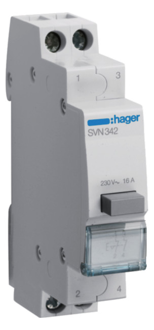 1St. Hager SVN342 Druckschalter 16A 2Ö 230V AC 1PLE