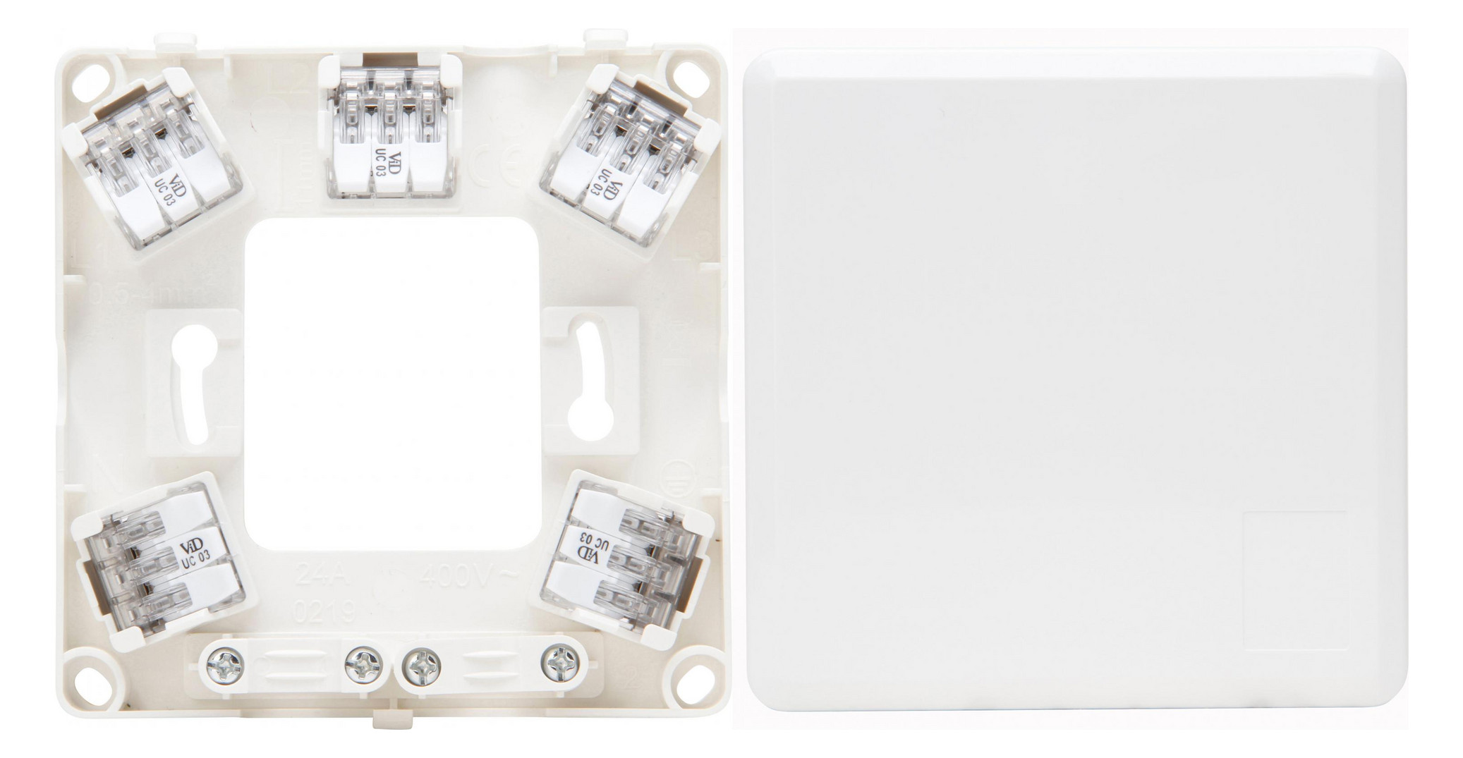 1St. KOPP 995929005 Herdanschlussdose, Farbe: reinweiss