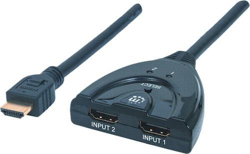1St. Manhattan 207416 HDMI-Switch 2Ports im Kabel integriert