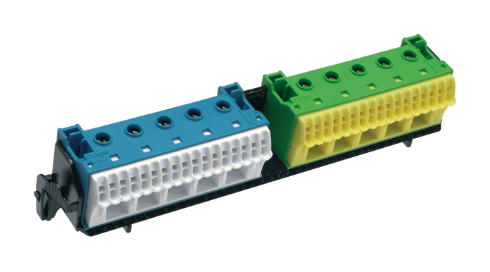 1St. Hager FZ383 Träger universZ 2x22PE/N-Klemmen waager.