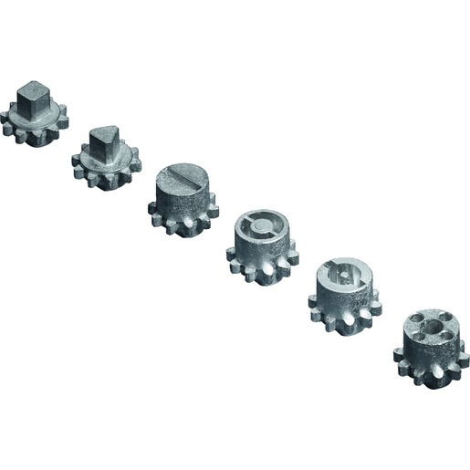 1St. Rittal TS 8611.160 Verschluss-Einsätze, Zink-Druckguss, Ausführung F, 3mm Doppelbart 8611160