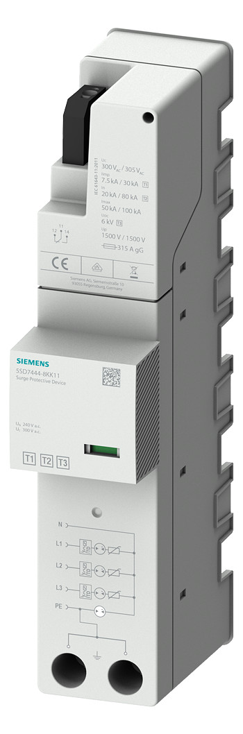 1St. Siemens 5SD7444-8KK11 Kombi-Ableiter Typ 1 + 2