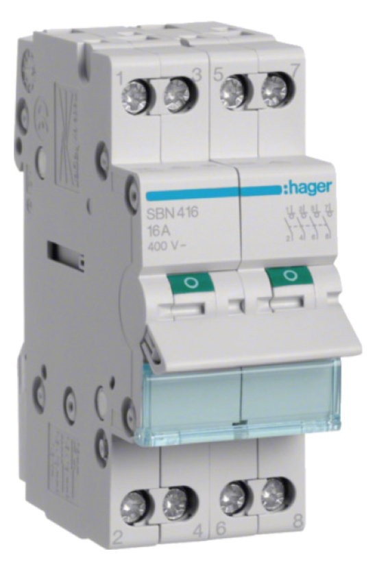 1St. Hager SBN416 Ausschalter 16A 4S 400V AC 2PLE