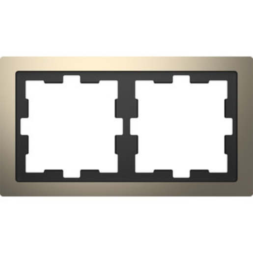 1St. Merten MEG4020-6550 D-Life Metall Rahmen, 2fach, Nickelmetal MEG4020-6550...