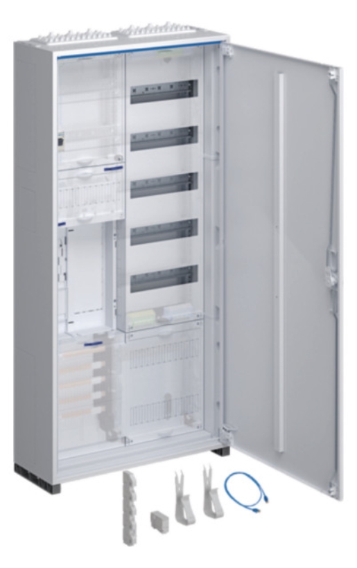 1St. Hager ZB32ET215W1T Komplettschrank, univers Z, 1 ZP BKE-I,