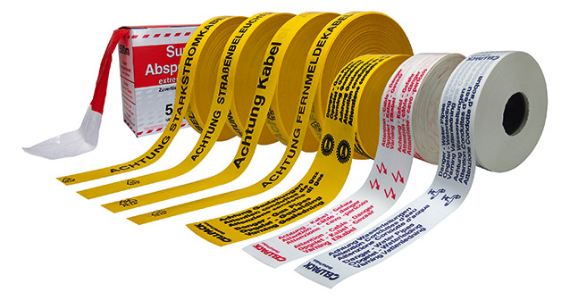 250m Cellpack 145862 Trassenwarnband zum Schutz von erdverlegten Kabeln oder Rohren und Rohrleitungen No. 26 KABEL/40mmx
