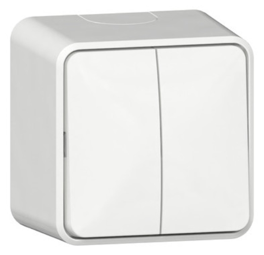 1St. Gira 310513 Wippschalter Serien + Montagepl. AP Reinweiß