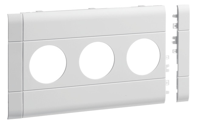 1St. Hager GB12030K9010 Blende 3-fach STD BR 120mm reinweiß