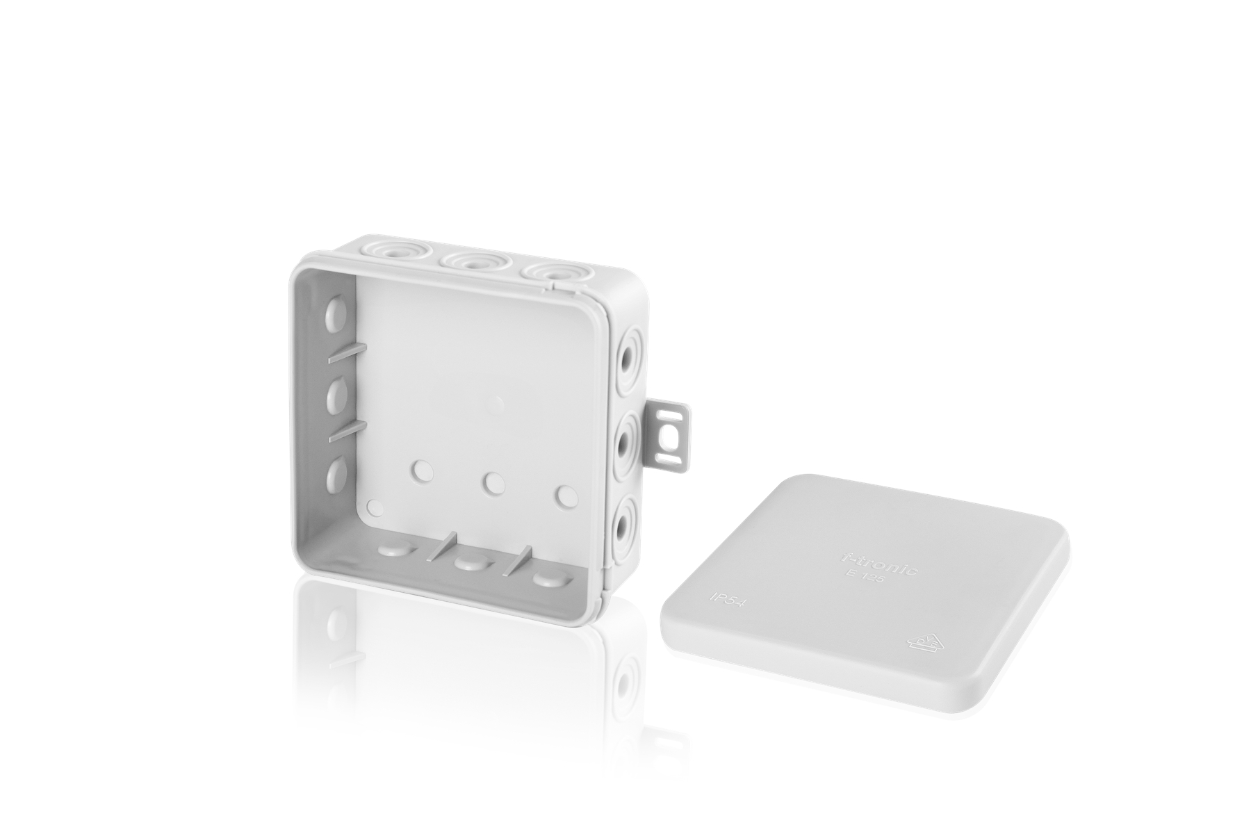 10St. F-Tronic E125 FR Abzweigkasten E125, 75x75x40mm, IP54, gr 7340139