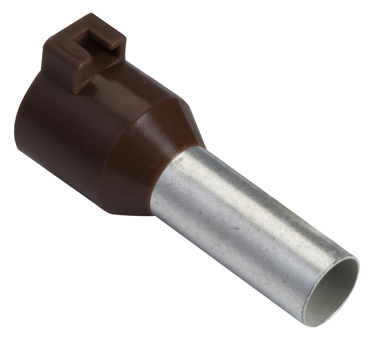 100St. Schneider Electric DZ5CA102 Aderendhülsen m. Clip f. Bezeichnungsfahne, Ausführung normal, 10mm2, braun