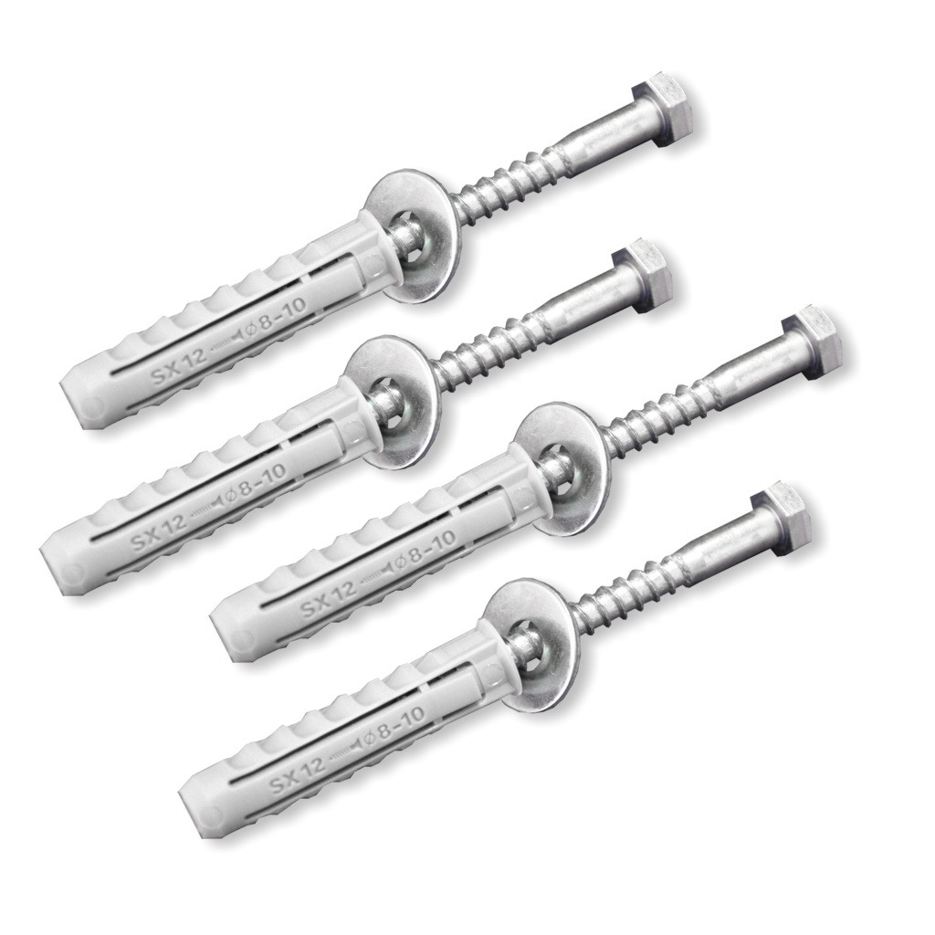 1St. Weiss SCHRAUBENSATZ Schraubensatz 8x80 mit Duebel SX12