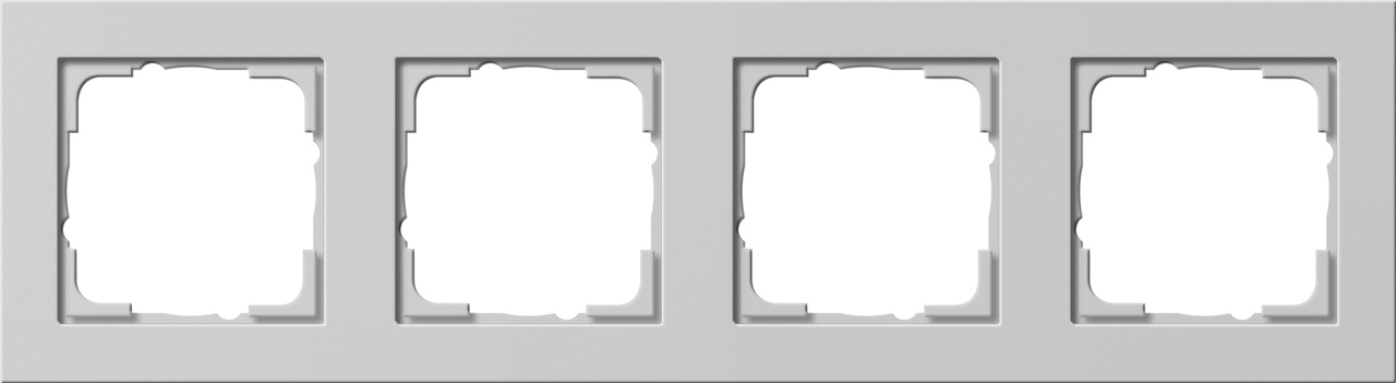 1St. Gira 021437 Abdeckrahmen 4f Gira E2 Grau m