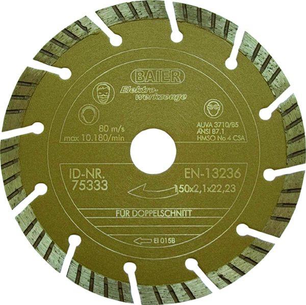 1St. Baier 75333 Diamantscheibe Gold II 150 x 22,2 mm