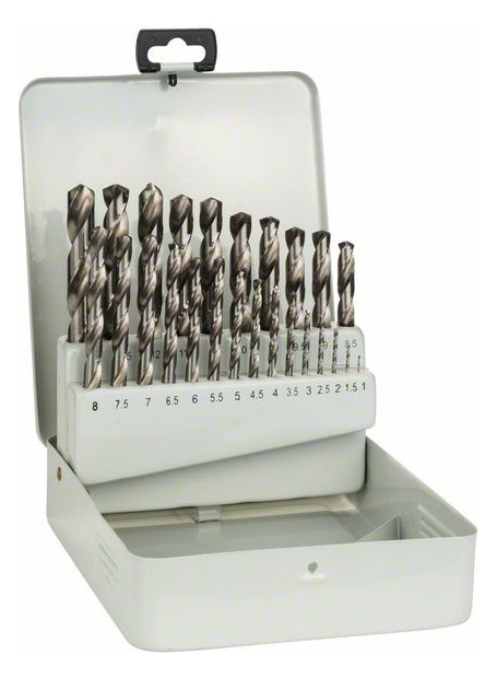 1St. Bosch 2607018727 25tlg. Metallkassette Metallbohrer-Set HSS-G, 1–13 mm