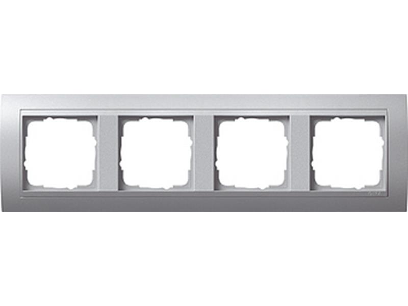 1St. Gira 021436 Rahmen 4fach für Farbe Alu Gira Event Farbe Alu