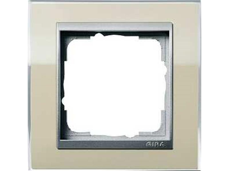 1St. Gira 0211776 Rahmen 1fach für Farbe Alu Gira Event Klar Sand