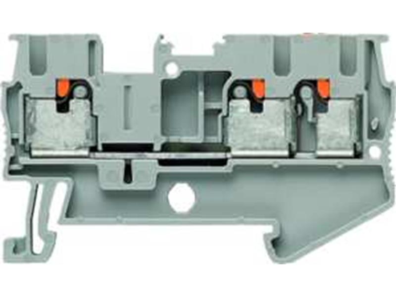 10St. Phoenix 3209549 PT 2,5-TWIN Durchgangsklemme 24A Push-in-A 3x0,14 mm² - 4 mm² AWG: 26 - 12 B=5,2 mm H=35,2