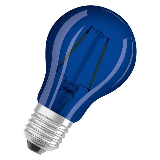 1St. Ledvance ST CLAS A4 2.5 W/9000 K BLUE E27, Farbige LED-Lampen, klassische Kolbenform, mit Schraubsockel