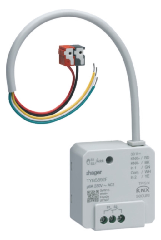 1St. Hager TYBS692F Schalt-/Jalousieausgang KNX 2/1-fach