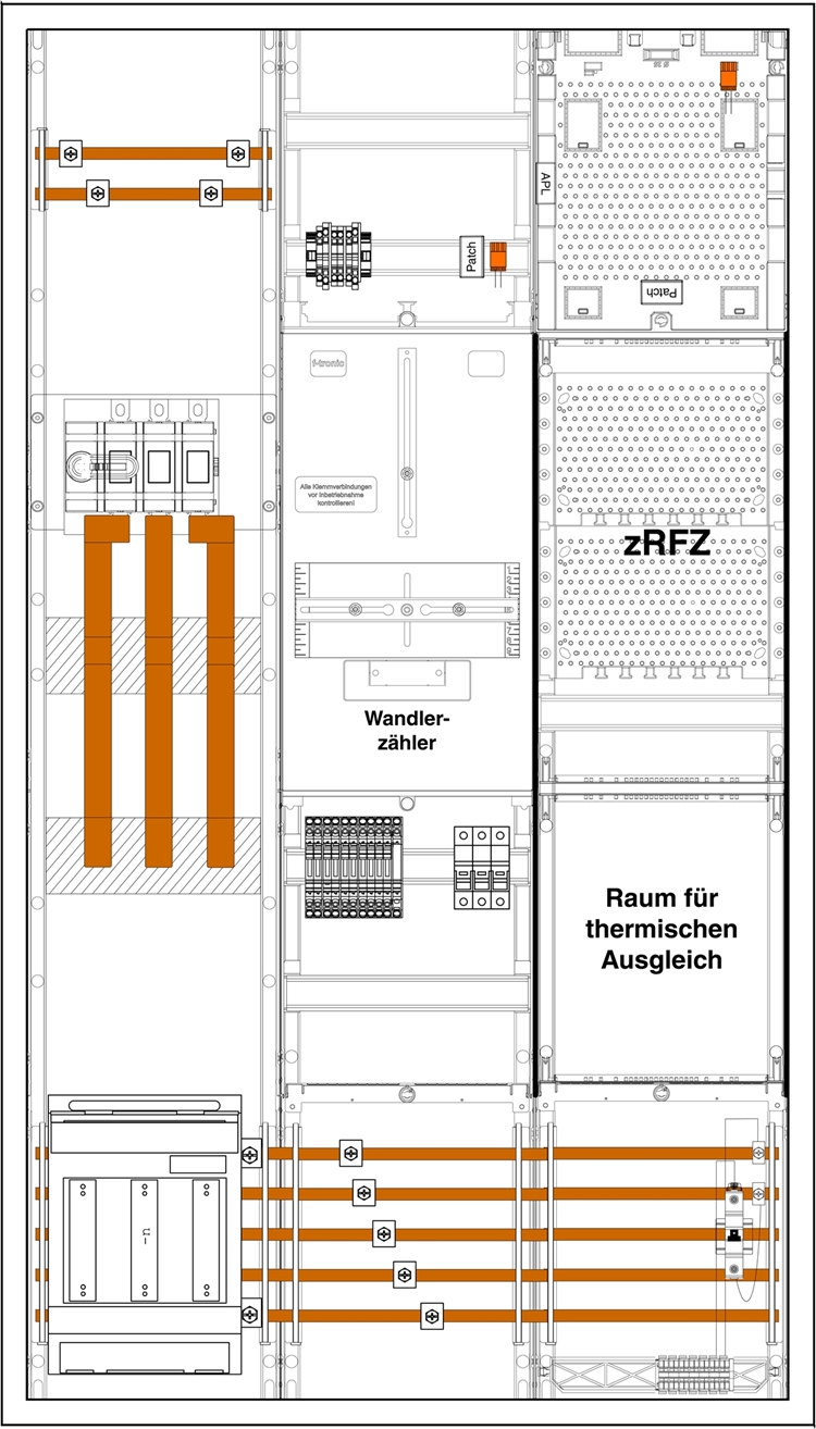 1St. F-Tronic 3HZ931APZW200WEST Wandlerschrank 3.HZ 200A, 3HZ931APZW200WEST,NH1-Trenner, Wandlertrennklemme Westnetz 7198250