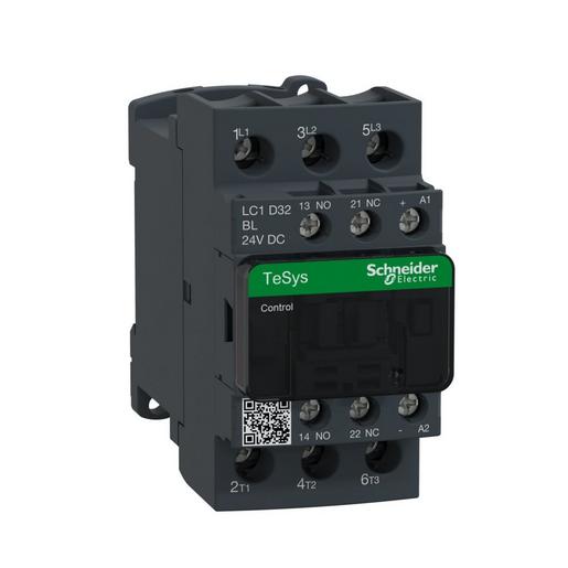 1St. Schneider Electric LC1D32BL Leistungsschütz LC1D 3p, +1S+1Ö, 15 kW, 32 A, 400 V AC3, Spule 24 V DC