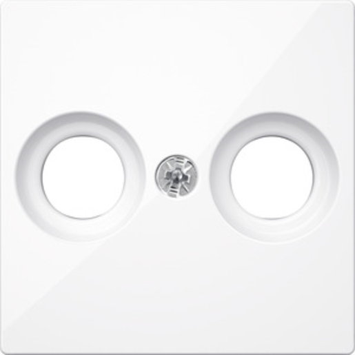 1St. Merten MEG4122-0325 Zentralplatte für Antennensteckdosen, aktivweiß glänzend, System M