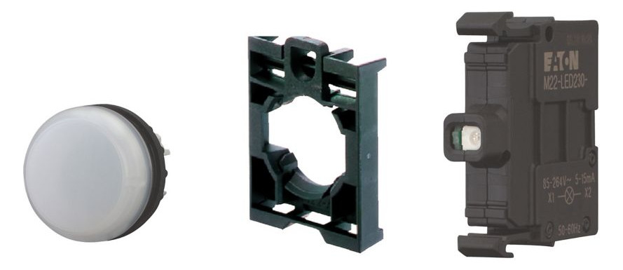 1St. EATON M22-L-W-LED230-BVP 132601 Komplettgerät Leuchtmelder 132601