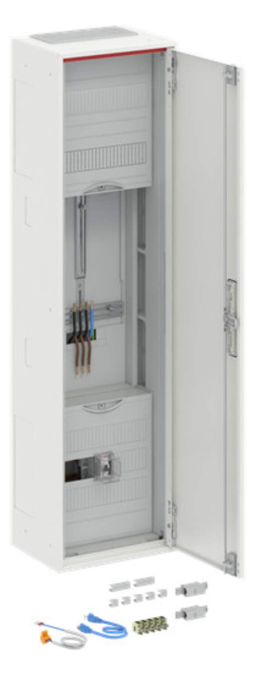 1St. Striebel & John DA17BA Komplettschrank, AP Dreipunkt, A17 1Z Schutzklasse II, Schutzart IP31 verkehrsweiß 2CPX054252R9999