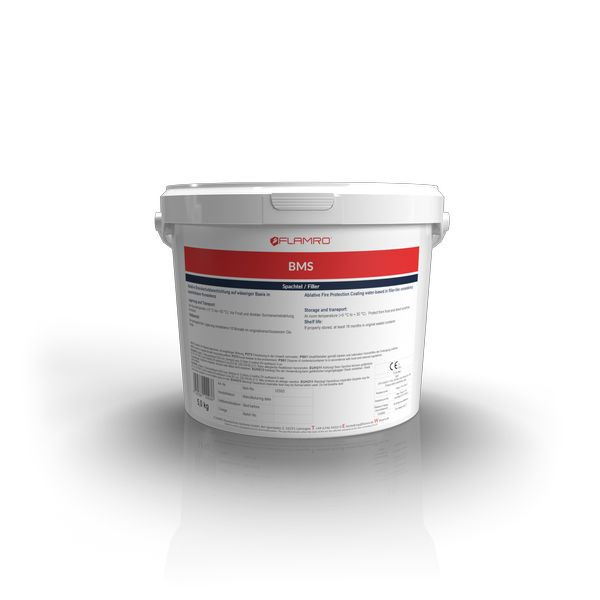 1St. FLAMRO BMS 5,0 kg Ablative Brandschutzbeschichtung in spachtelbarer Konsistenz