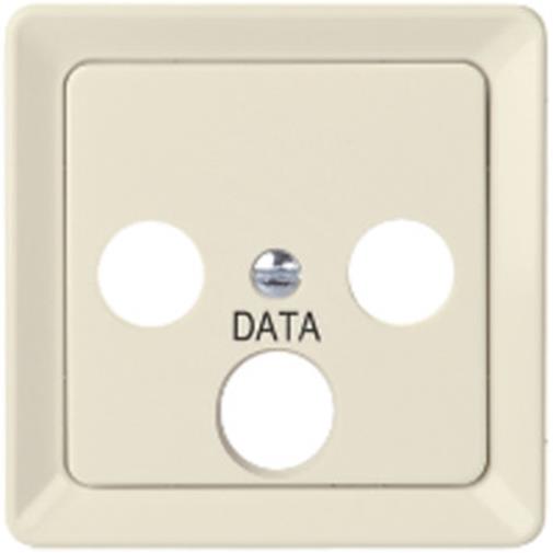 1St. Elso 206054 Zentralplatte Antennensteckdose 4-Loch FASHION/RIVA/SCALA reinweiß