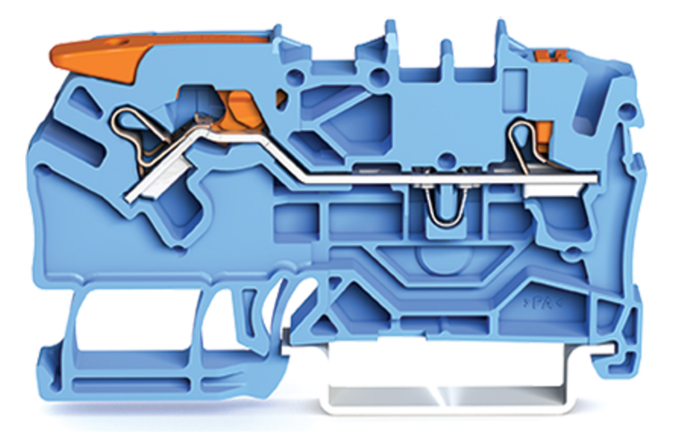 100St. Wago 2102-5204 2-Leiter-Durchgangsklemme mit Hebel