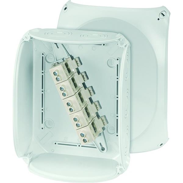 1St. Hensel KF 2525 G Kabelabzweigkasten 6-25 qmm 3phasig, 35 qmm 1phasig, 5pol. Klemme 62000071 KF2525G