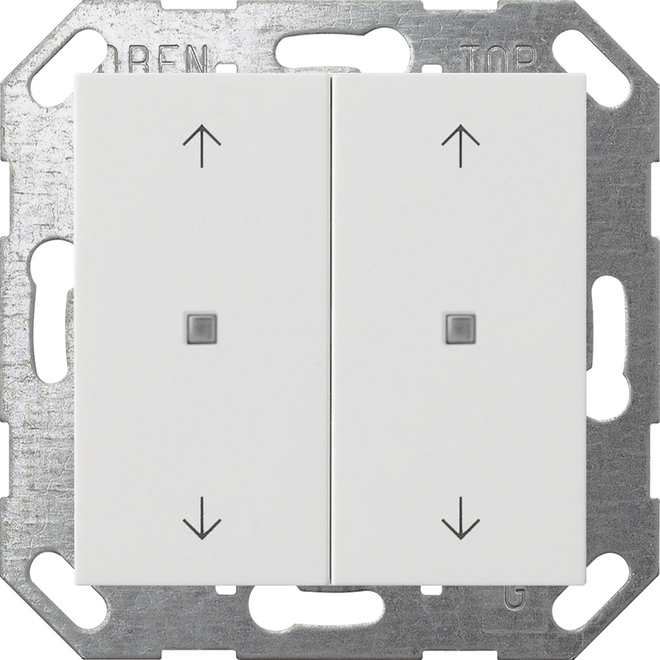 1St. Gira 517403 KNX Taster Wippe 2f Pfeile System 55 Reinweiß