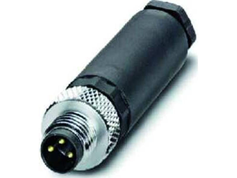 1St. Phoenix SACC-M 8MS-3CON-M-SW Steckverbinder Universal 3-polig Stecker gerade M8 A-kodiert Schraubanschluss