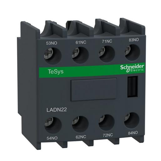 1St. Schneider Electric LADN22 Hilfsschalterblock, 2S+2Ö, Schraubanschluss