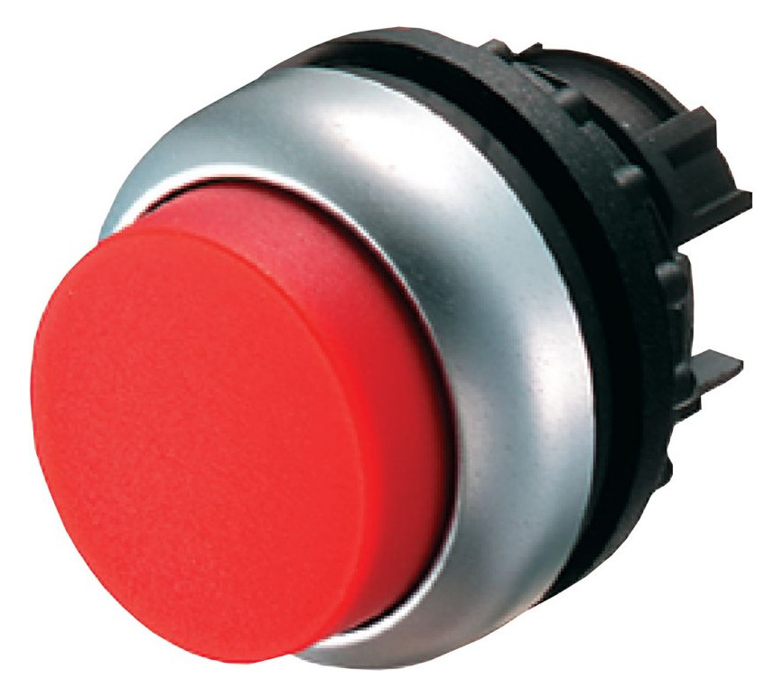 1St. Eaton 216641 Drucktaste, RMQ-Titan, hoch, tastend, rot, unbeschriftet, Frontring Titan M22-DH-R