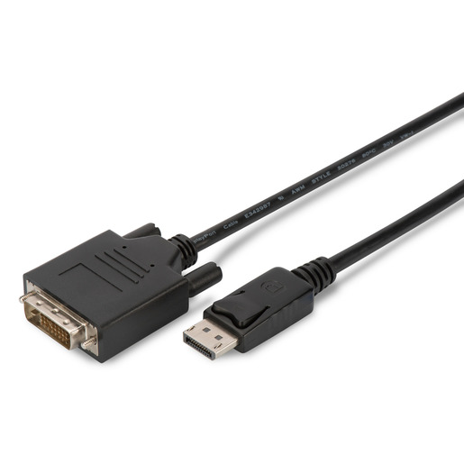 2m Assmann AK-340301-020-S DisplayPort Adapterkabel, DP - DVI (24+1) St/St, 2.0m, m/Verriegelung, DP 1.1a kompatibel, UL