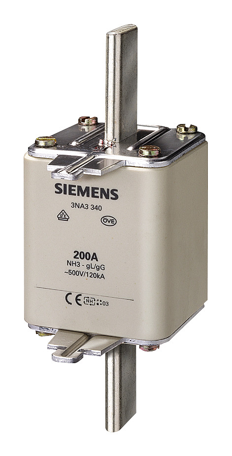 3St. Siemens 3NA3365 NH-Sicherungseinsatz, NH3, In: 500 A, gG