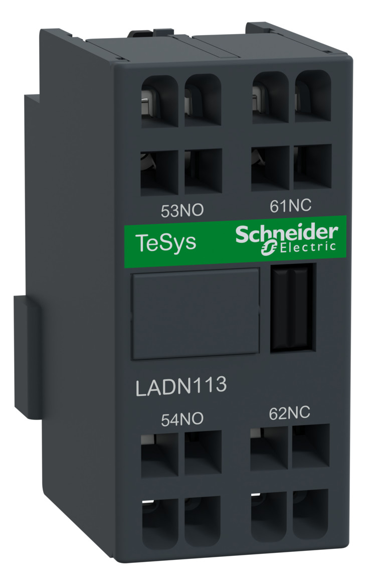 1St. Schneider Electric LADN113 Hilfsschalterblock, 1S+1Ö, Federzuganschluss