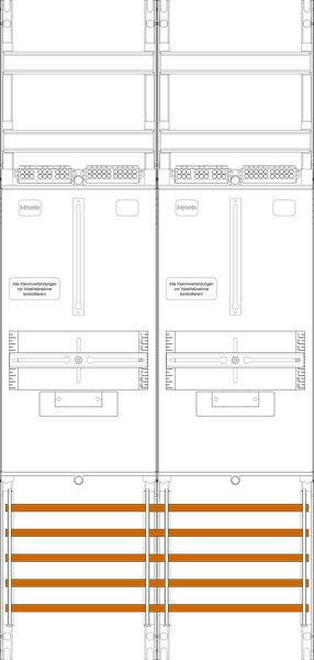 1St. F-Tronic Z21B Zählerfeld Z21B, 2-feldrig, H=1050mm, 2-3.HZ 7141303