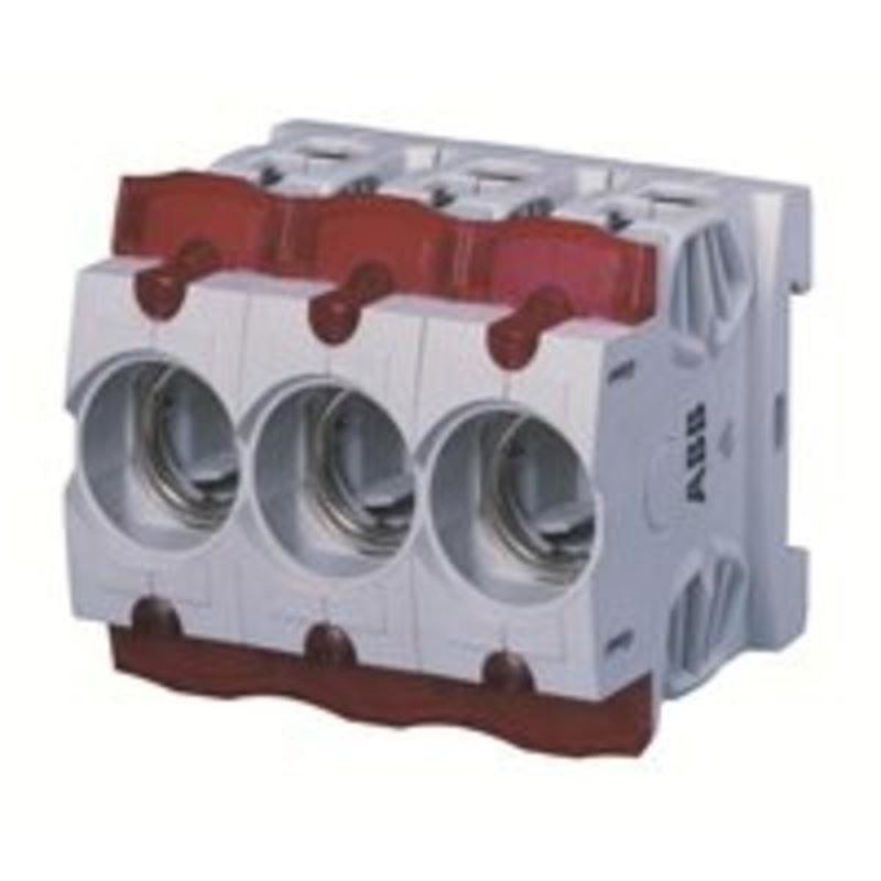 1St. ABB ISS63/3 2CDE163001R1902 DO-Sicherungssockel mit integrierter roter Abdeckung, 3-polig, E18 D02...
