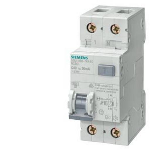 1St. Siemens 5SU1356-6KK20 FI/LS-Schalter, 6 kA, 1P+N, Typ A, 30 mA