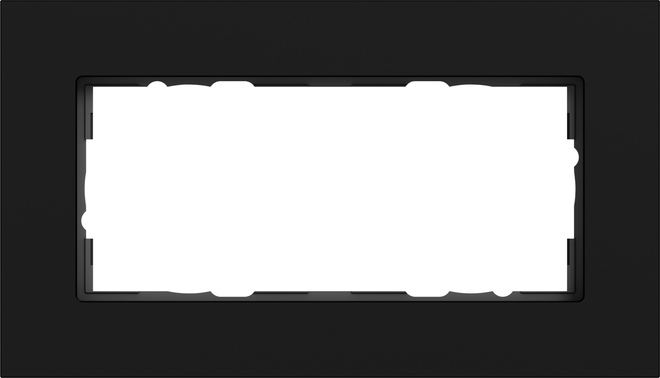 1St. Gira 1002409 Abdeckrahmen Gira Esprit Aluminium Schwarz matt (lackiert) 2fach ohne Mittelsteg