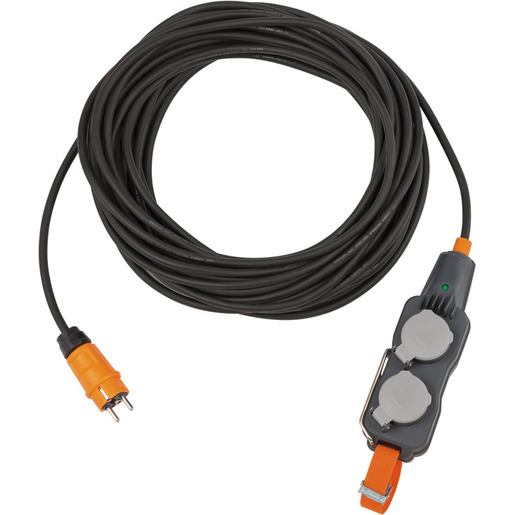 1St. Brennenstuhl 9161150160 professionalLINE Powerblock mit Verlängerungskabel PB 1100 IP54 4-fach 1schwarz H07RN-F 3G1,5