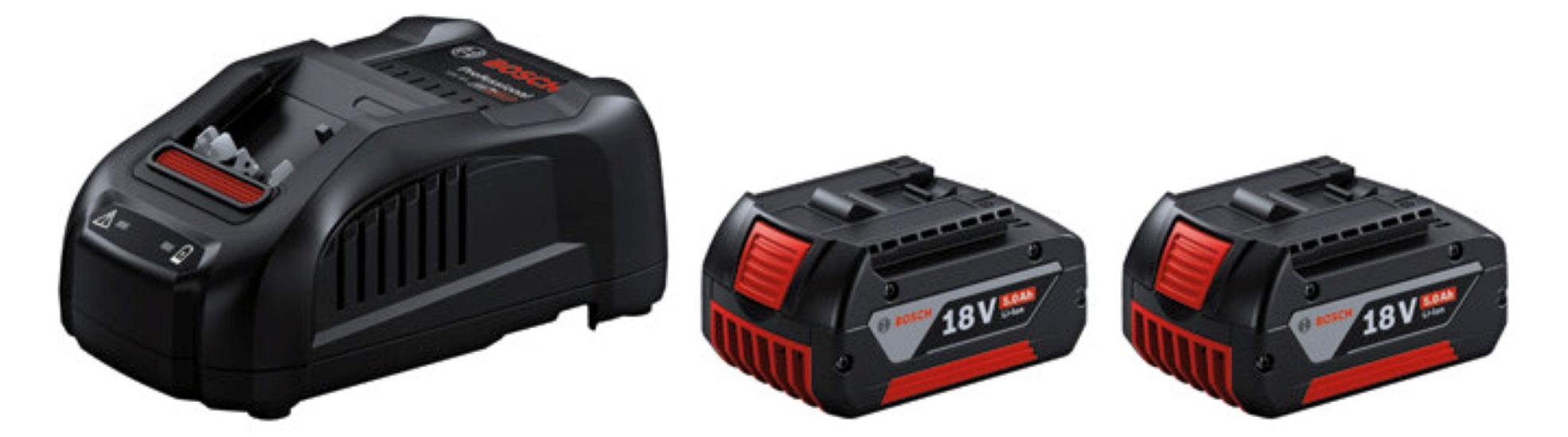1St. Bosch Starter-Set 2 x GBA 18V 5.0Ah + GAL 1880 CV