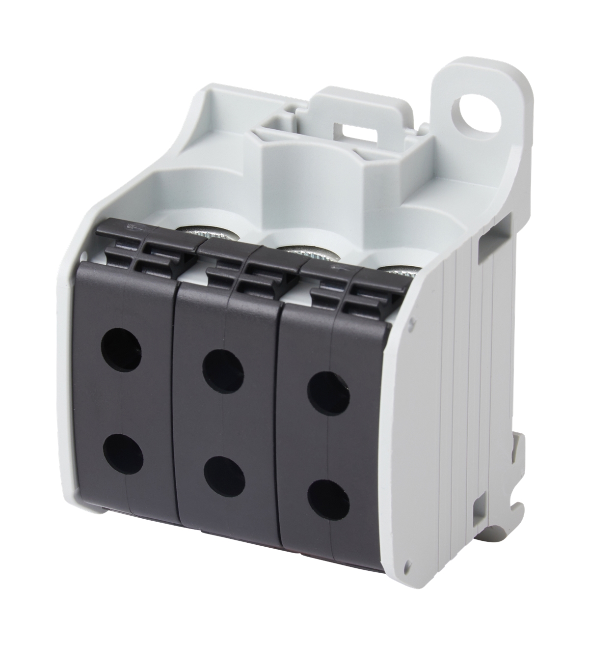 3St. F-Tronic RKA50-1-6sw Reihenklemme 50mm², 1polig, 6 Anschlüsse, schwarz, CU/AL, RKA50-1-6sw 7730067