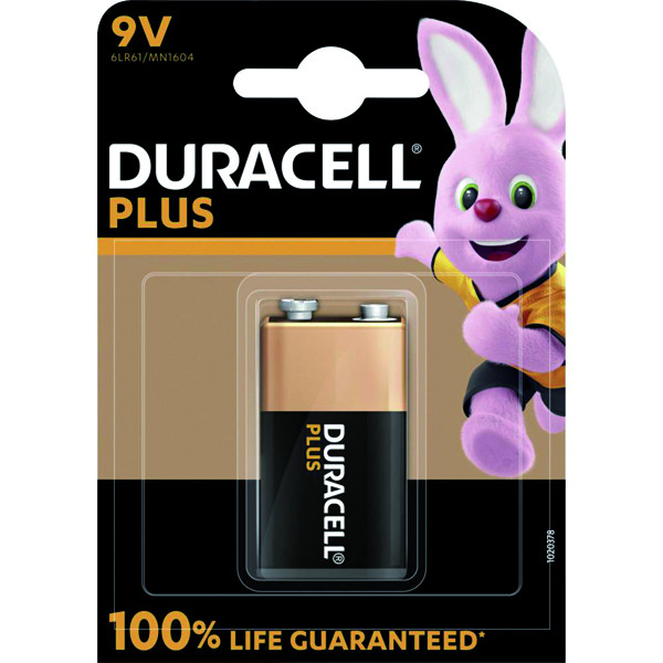 1St. Duracell 9V Block E Plus Power 147295 , 1er Blister